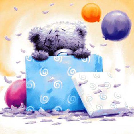 Bear in Box Me to You Bear Card £2.10